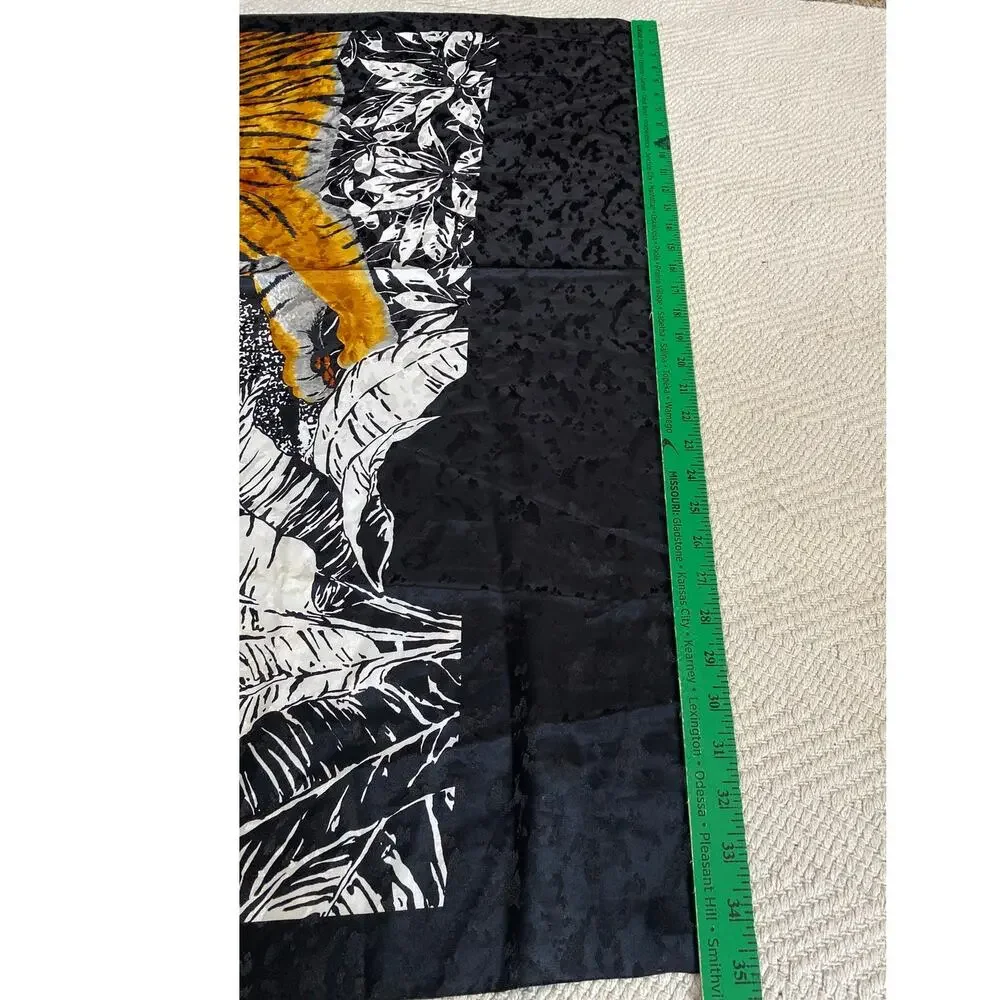 Vintage Tiger Jungle Scarf Massive Wall Tapestry Animal Print Wrap 35x45
